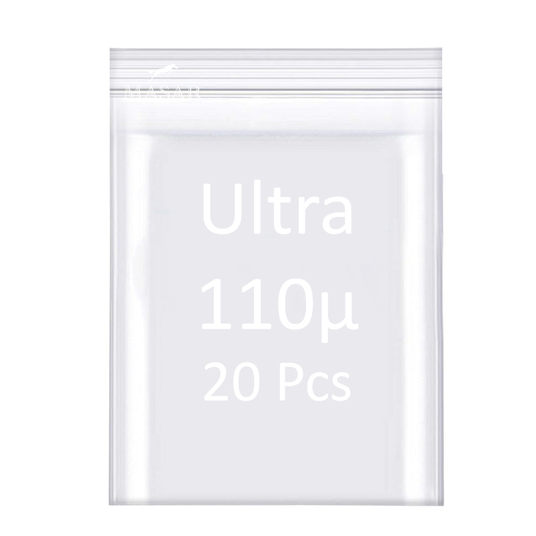 110µ Zip Bag – Transparent Ultra Premium (Pack of 20)