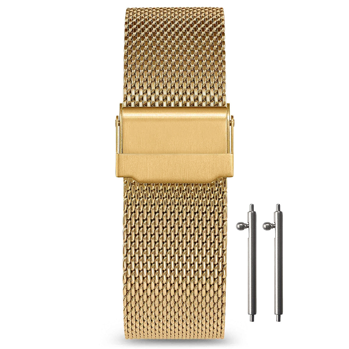 24mm Milanese Mesh Watch Strap - Quick Release - Universal - Mesh Ø 0.6mm Gold (Gold)