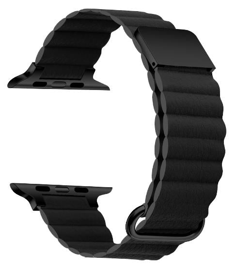 11 Farben – Uhrenarmband – Mikrofaser-Leder – Kompatibel mit Apple Watch – Magnetschnalle