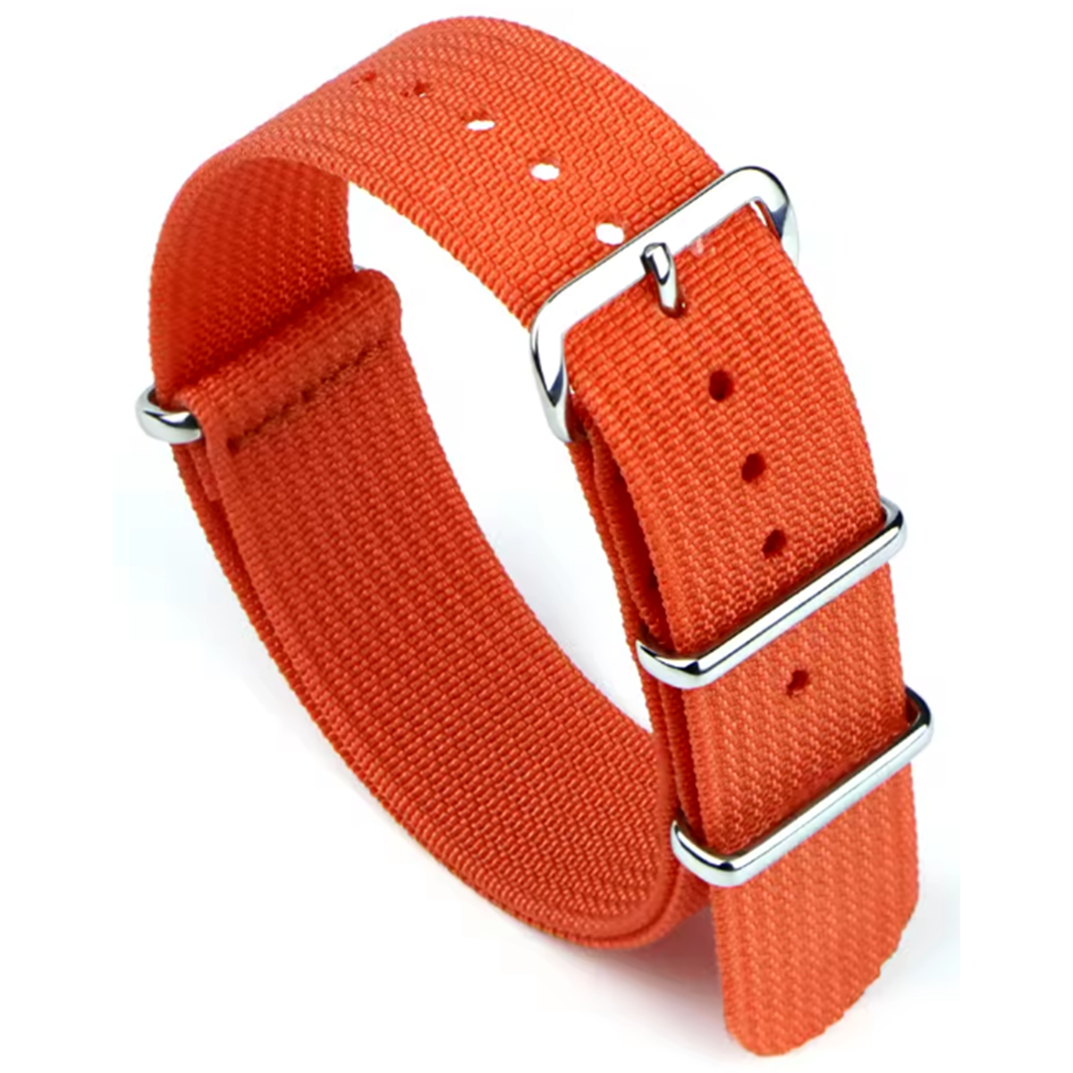 Orange G10 Hybrid Nylon & Silicone Fabric Nato Strap - 1.3mm Thickness