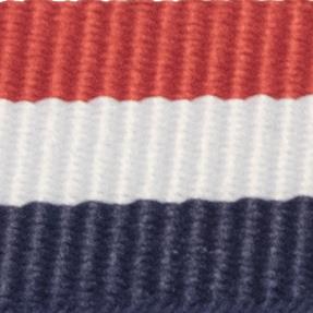NATO Nylon Blue / White / Red / Cambridge / Rose Gold Buckle - Watch Strap