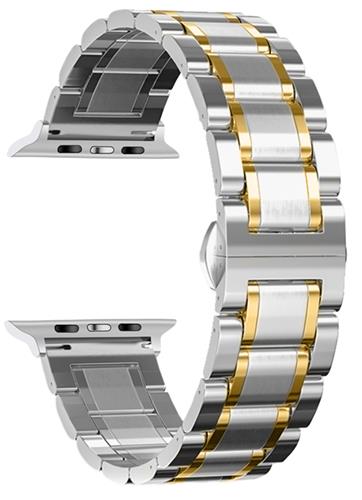 6 Color - Watch Strap - Compatible with Apple Watch - 3 Row Stainless Steel Links