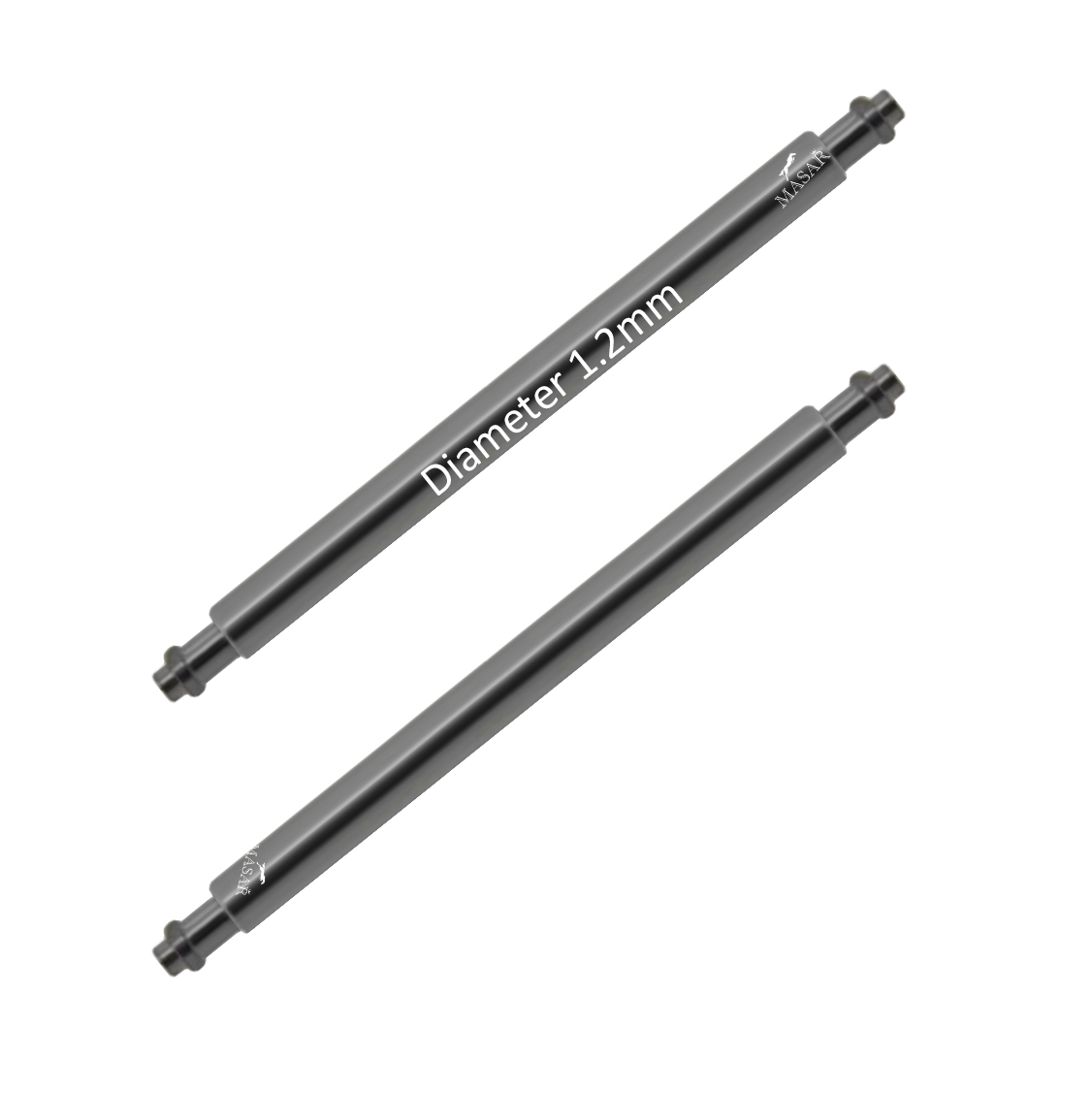 7mm to 24mm XSF Ø 1.2mm - Spring bars for watch strap - Stainless steel - Short / Short tip - 0.6mm - 2 pcs