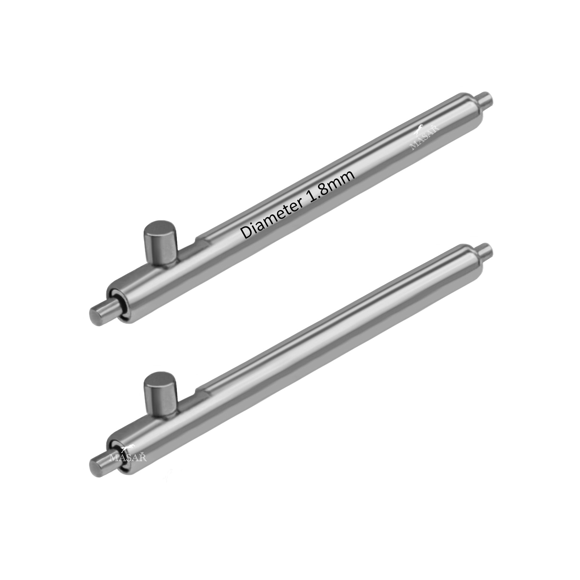 20mm / 22mm XES Ø 1.8mm - Watch Strap Spring Bars - 316L Stainless Steel - Quick Release Lever - 0.7mm - 2 pcs