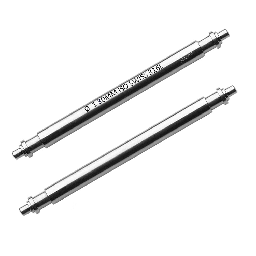 6mm to 22mm XTS Ø 1.3mm - Spring bars for watch strap - 316L stainless steel - 0.7mm - Swiss Made - 2 pcs