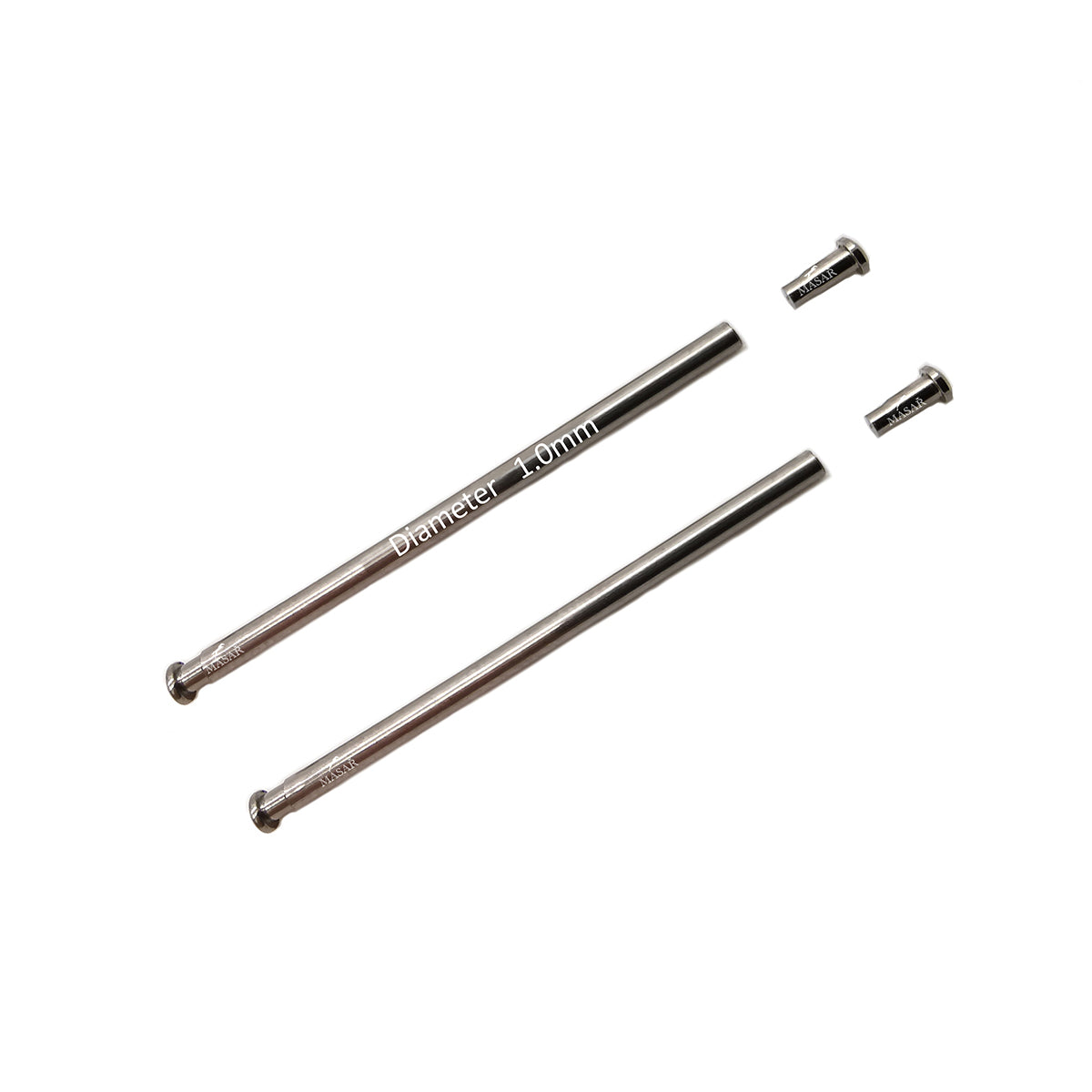 Rivet Bars - 10mm to 24mm Ø 1.0mm - Head H Ø 1.5mm - Watch Strap Fastener - 2 Pcs