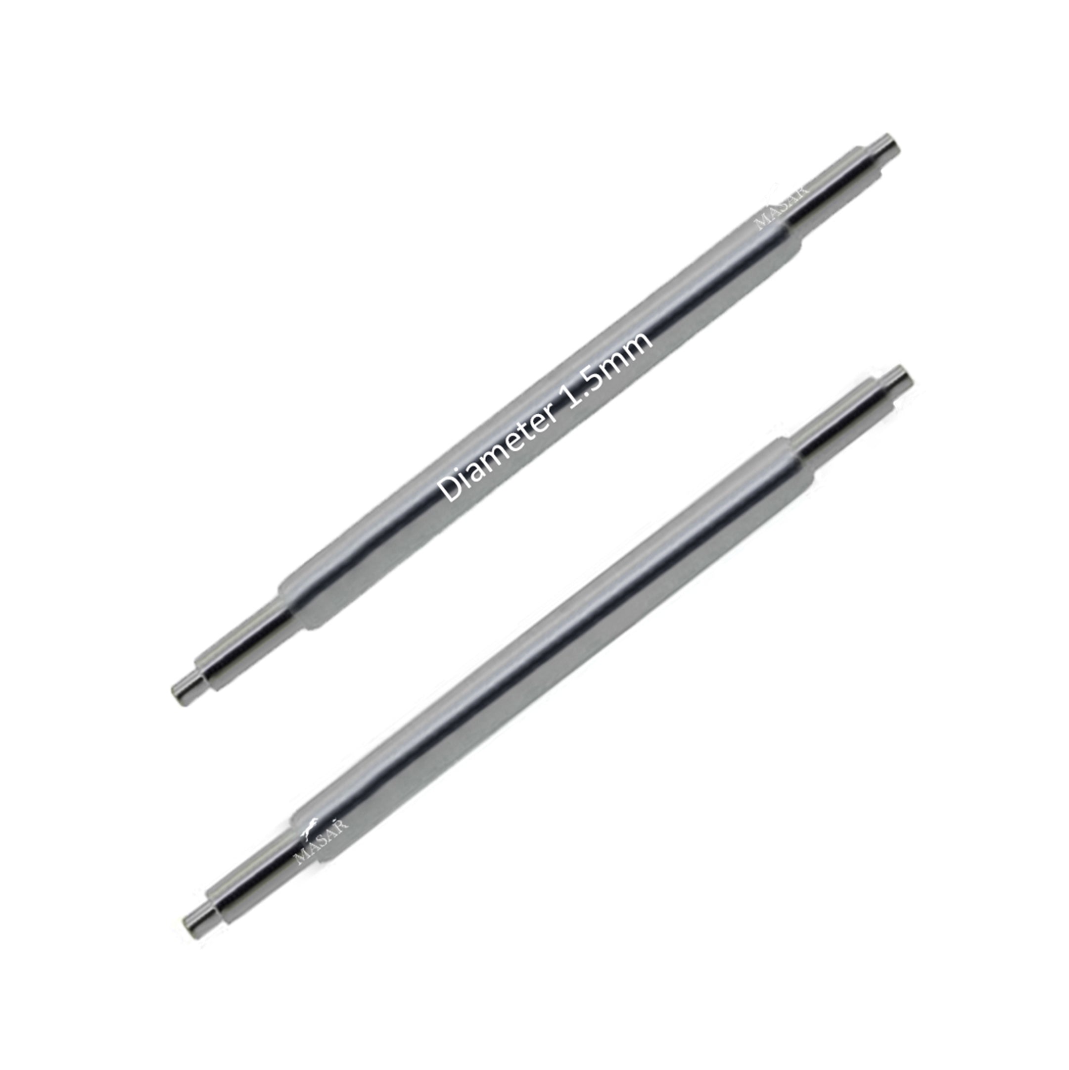 10mm to 26mm UDS Ø 1.5mm - Spring bars for watch strap - Stainless steel - Universal - 0.8mm - 2 pcs
