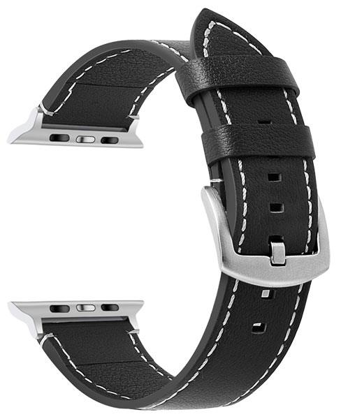 3 Color - Watch Strap - Leather White Stitching - Compatible with Apple Watch