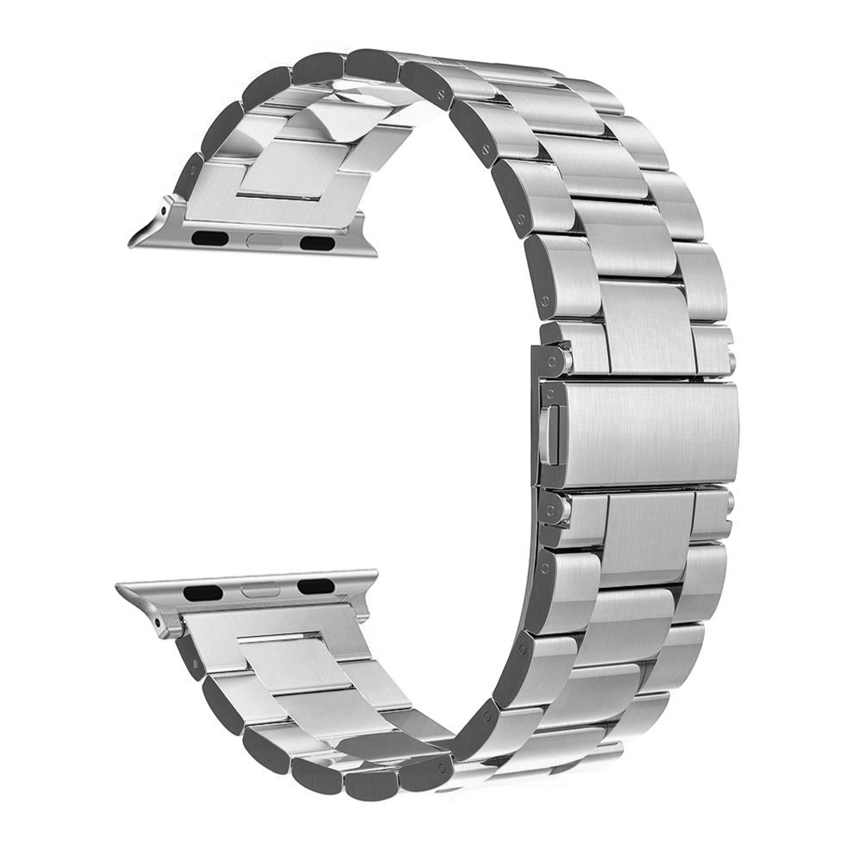 3 Color - Watch Strap - Compatible with Apple Watch - 3 Row Links 304L Stainless Steel
