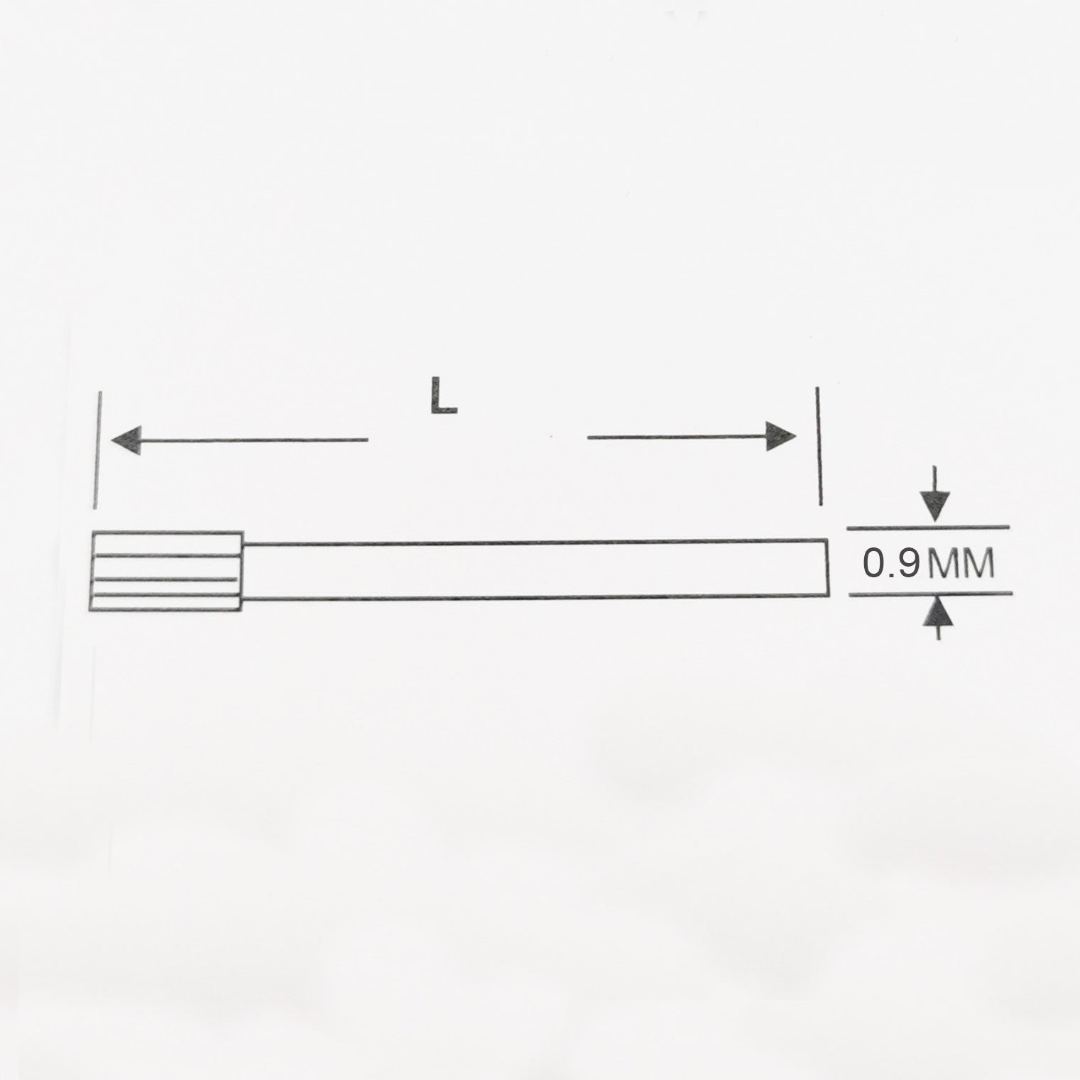 10mm to 21mm - Ø 0.9mm - Pins - Knurled - Notched - Serrated - for Watch Strap - 316L Stainless Steel - 2 Pcs
