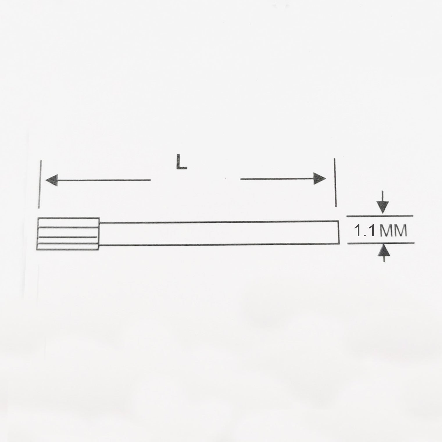 10mm to 22mm - Ø 1.1mm - Pins - Knurled - Notched - Serrated - for Watch Strap - 316L Stainless Steel - 2 Pcs