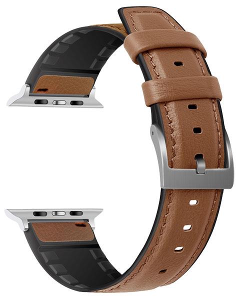 4 Color - Watch Strap - Hybrid Leather TPU - Compatible with Apple Watch