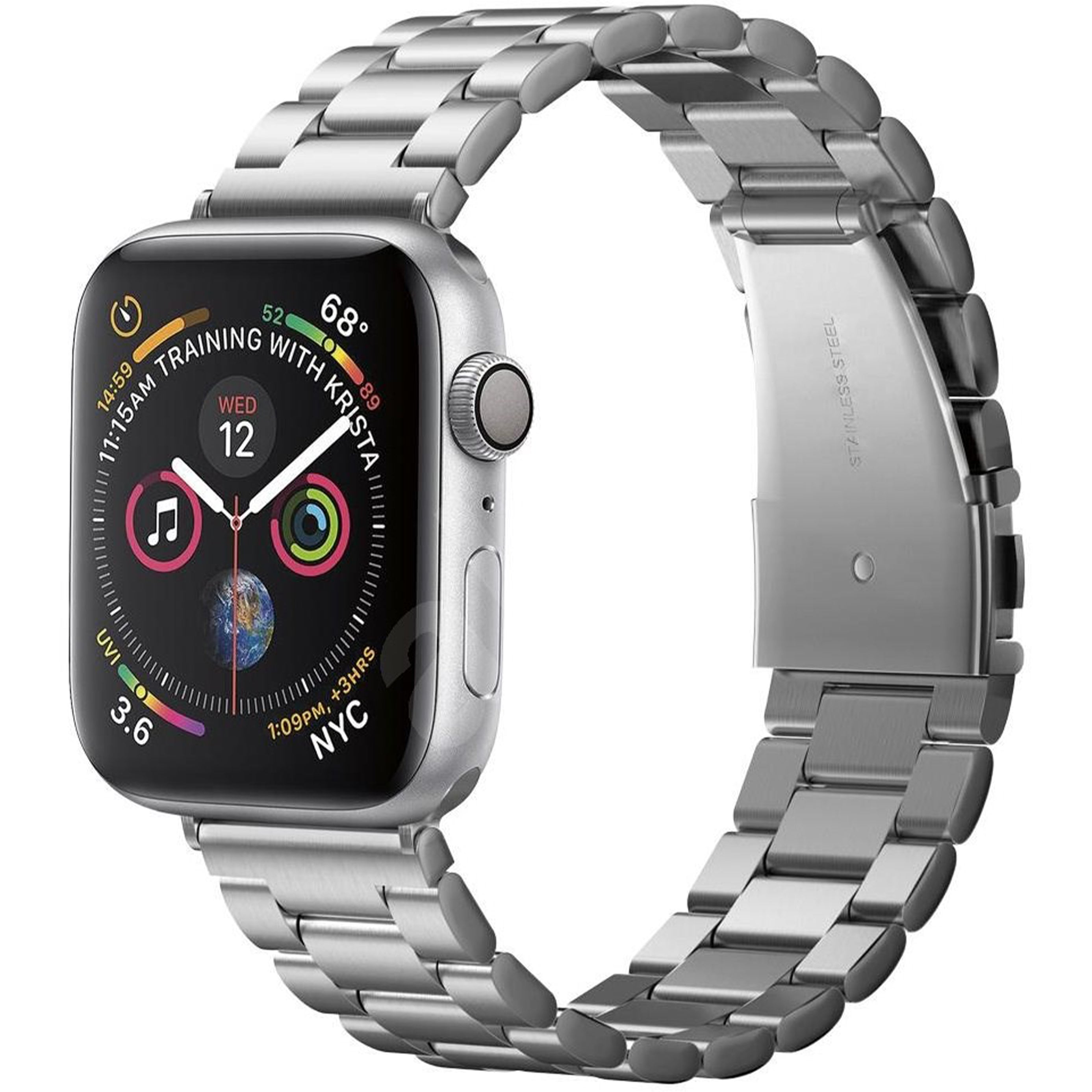 3 Color - Watch Strap - Compatible with Apple Watch - 3 Row Links 304L Stainless Steel