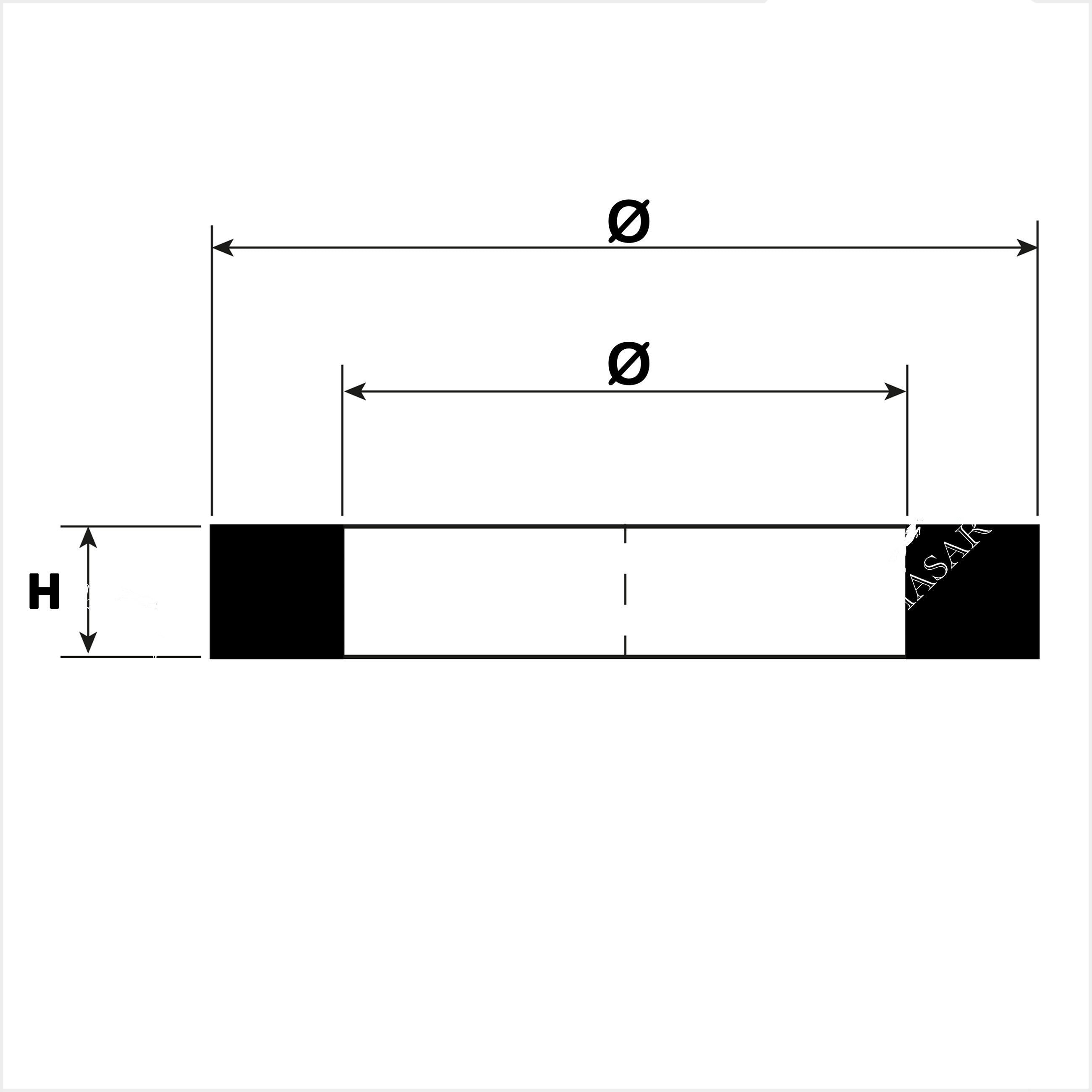 Ø 16.00mm to 36.80mm - Flat Gasket for Watches - H 0.30mm to 1.00mm - 1 Pc