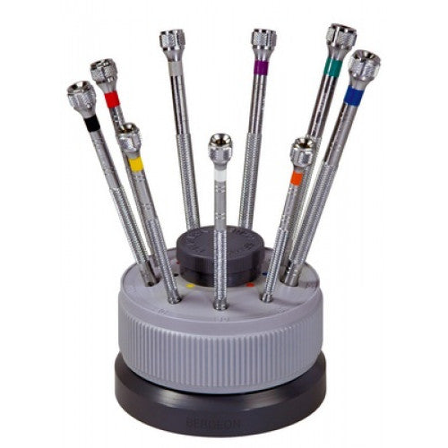 Bergeon 5970 Kit - Screwdriver with rotating holder - chrome-plated brass