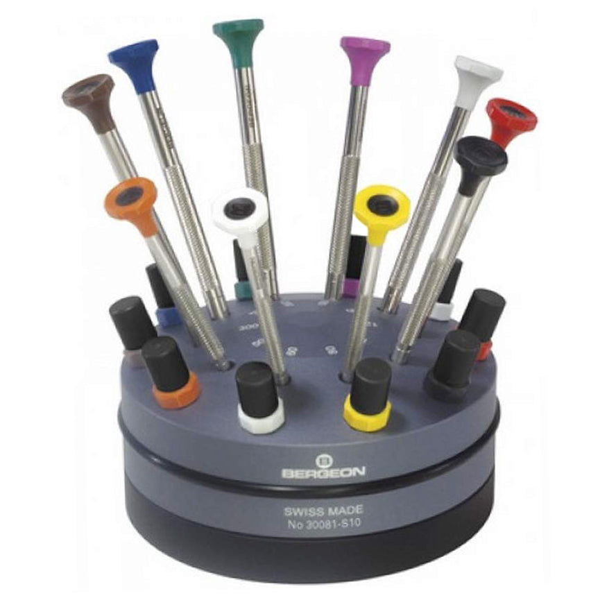 Bergeon 30081-S10 Deluxe Kit - Screwdriver with Rotating Holder