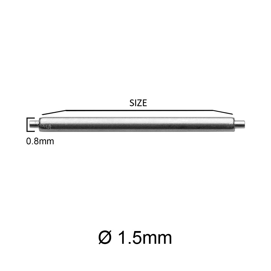 18mm to 24mm XSS Ø 1.5mm - Spring bars for watch strap - 316L stainless steel - 0.7mm - 2 pcs