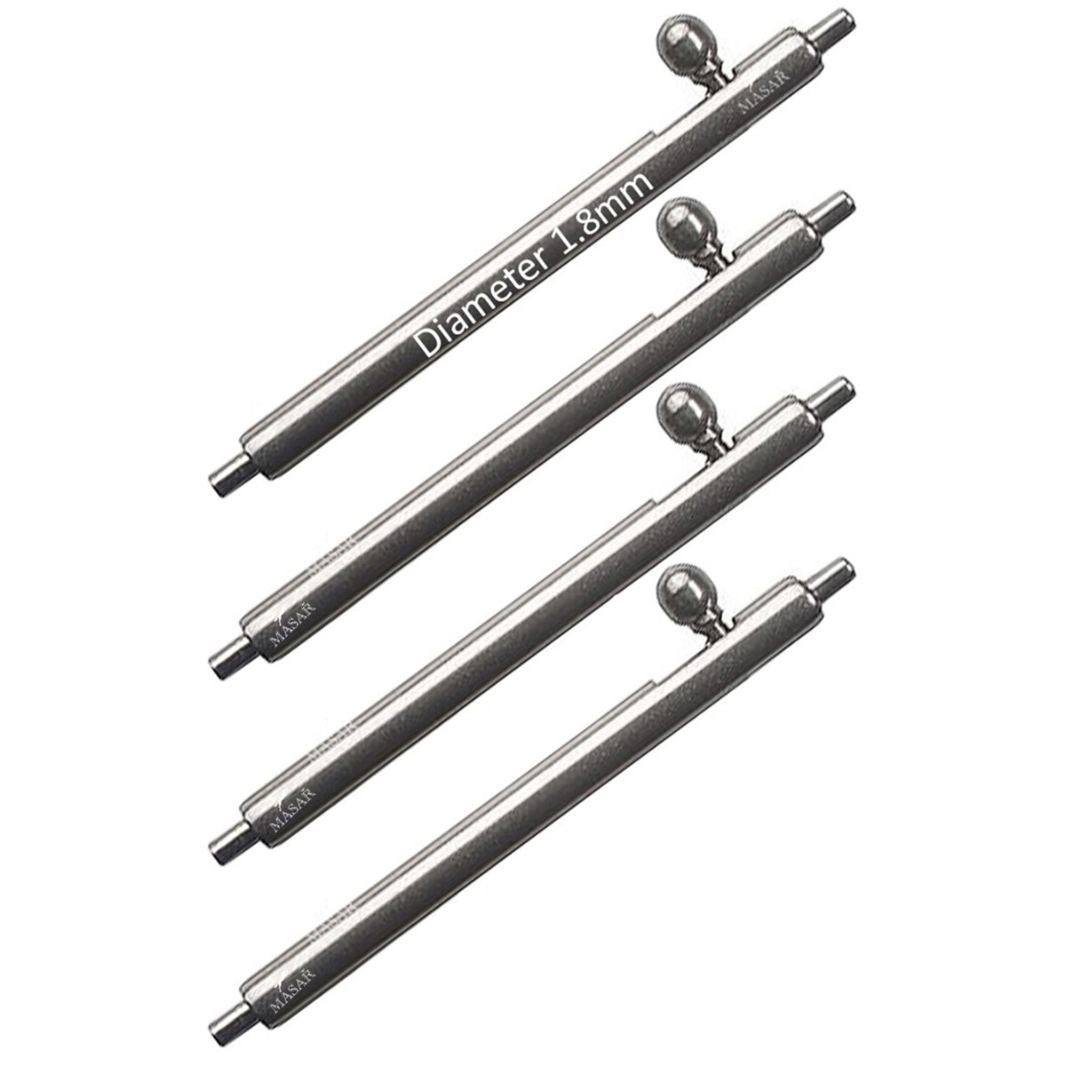 18 mm Uhrenpumpe, Schnellspannhebel, Edelstahl, 4 Stück