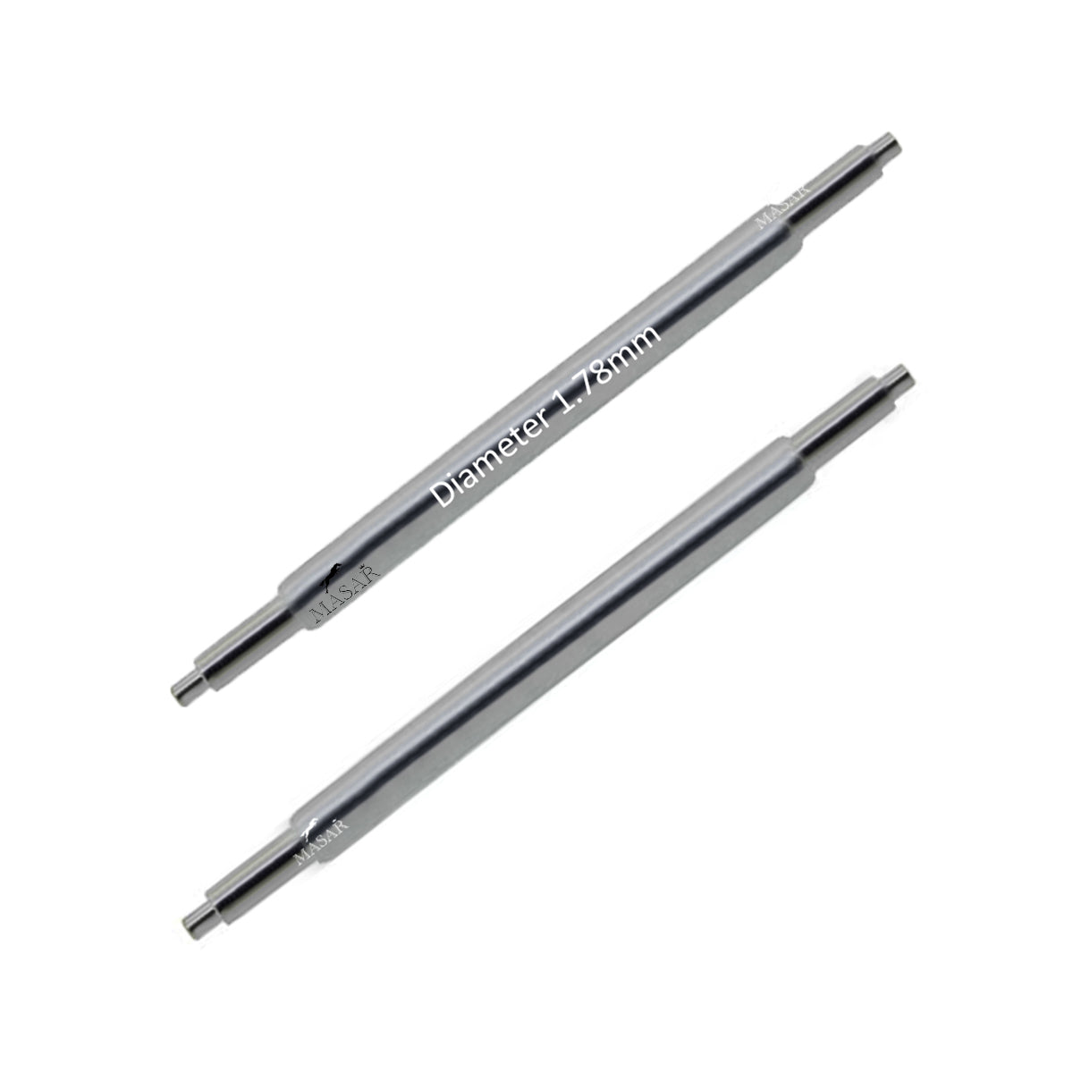 10mm to 40mm UDS Ø 1.78mm - Spring bars for watch strap - Stainless steel - Universal - 0.8mm - 2 pcs
