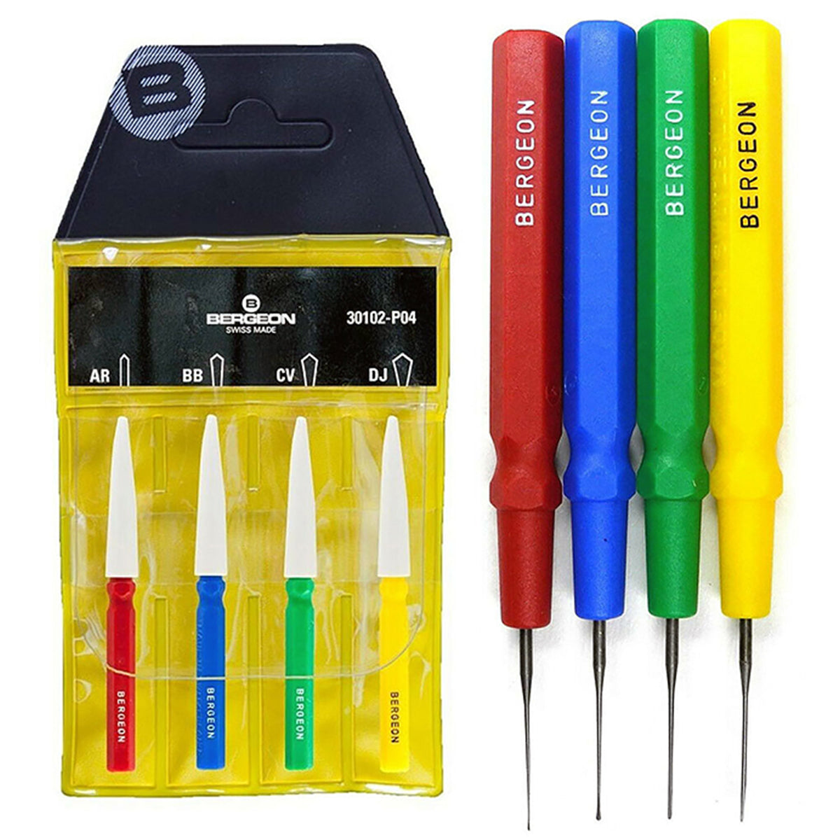 Bergeon 30102-P4 – Set of 4 precision watchmaker oil pickers