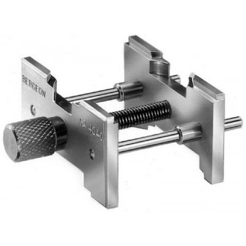 Bergeon 4040 / 4039 - Extendable and reversible workpiece holder, nickel-plated brass, Universal movement support 