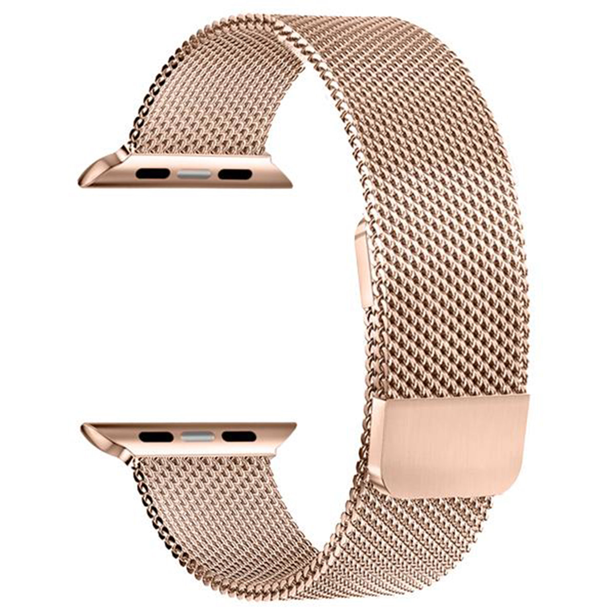 Rose Gold Milanese Watch Strap Compatible with Apple Watch - Double Magnetic