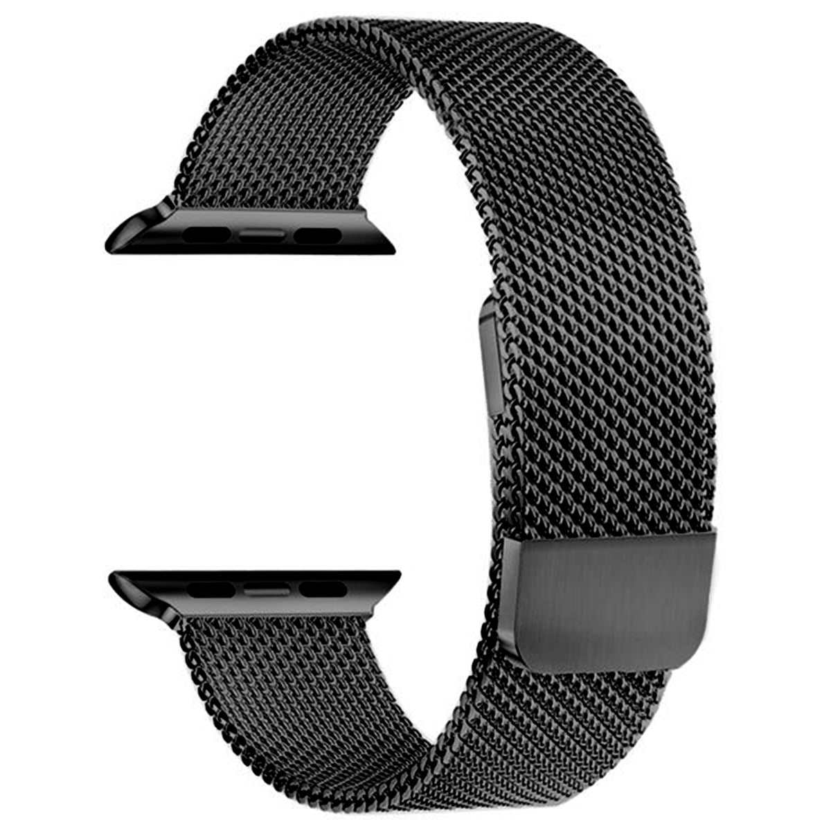Black Milanese Watch Strap Compatible with Apple Watch iwatch - Double Magnetic