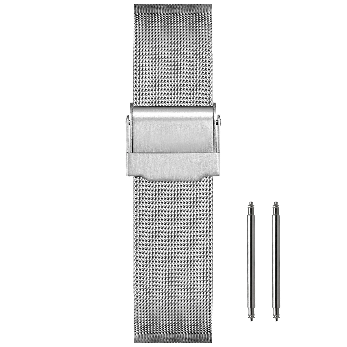 10mm Mesh Fine Ø 0.4mm - Bracelet de montre Maille Milanaise - Universel – Argent