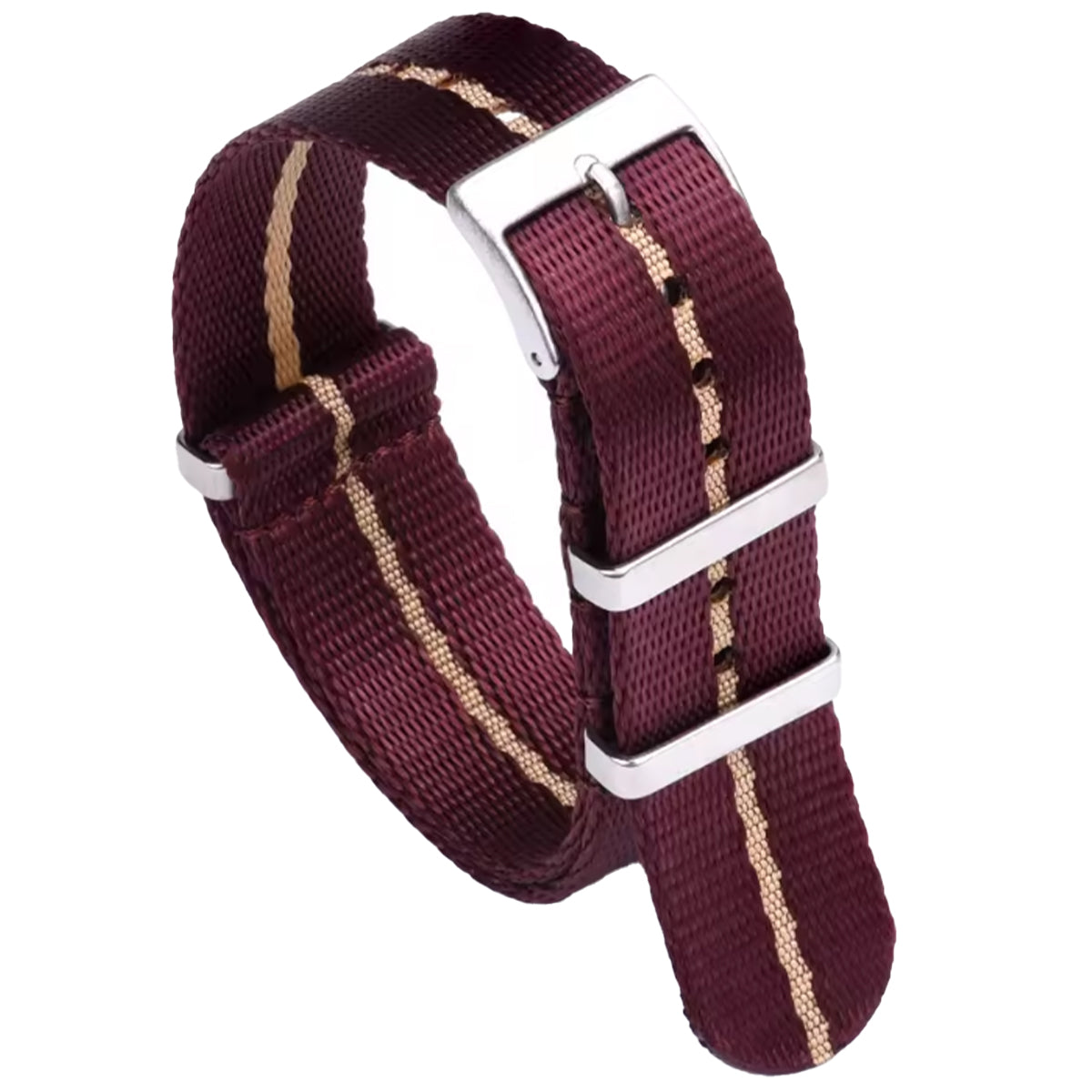 Nato Strap 22mm G10 Nylon Purple Red Khaki
