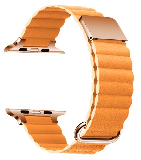 11 Farben – Uhrenarmband – Mikrofaser-Leder – Kompatibel mit Apple Watch – Magnetschnalle