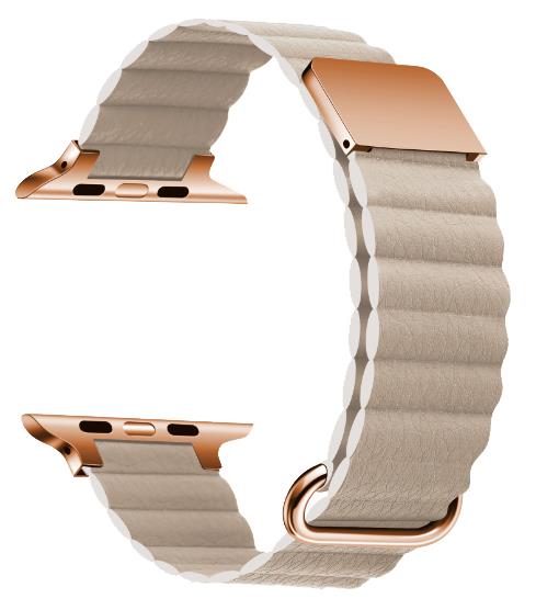 11 Farben – Uhrenarmband – Mikrofaser-Leder – Kompatibel mit Apple Watch – Magnetschnalle