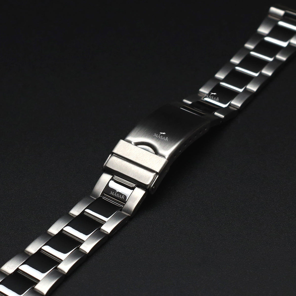 20mm Premium Watch Strap Compatible with Rolex Oyster Men – Curved Mirror Brushed Steel