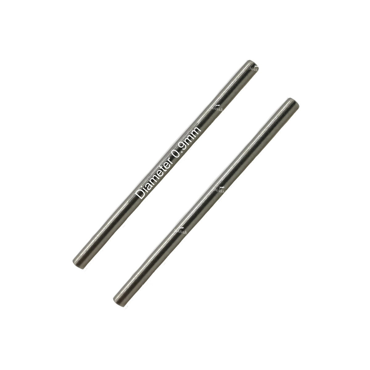 10mm to 24mm Ø 0.9mm - Pins - Solid Round Bars - for Watch Strap - 316L Stainless Steel - 2 Pcs