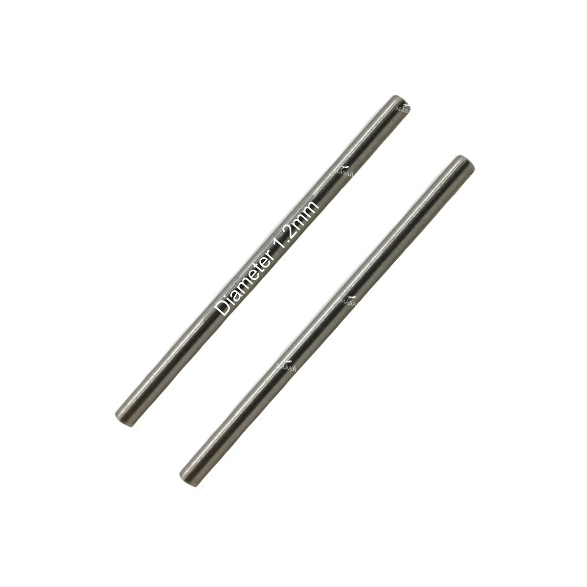 10mm to 24mm Ø 1.2mm - Pins - Solid Round Bars - for Watch Strap - 316L Stainless Steel - 2 Pcs