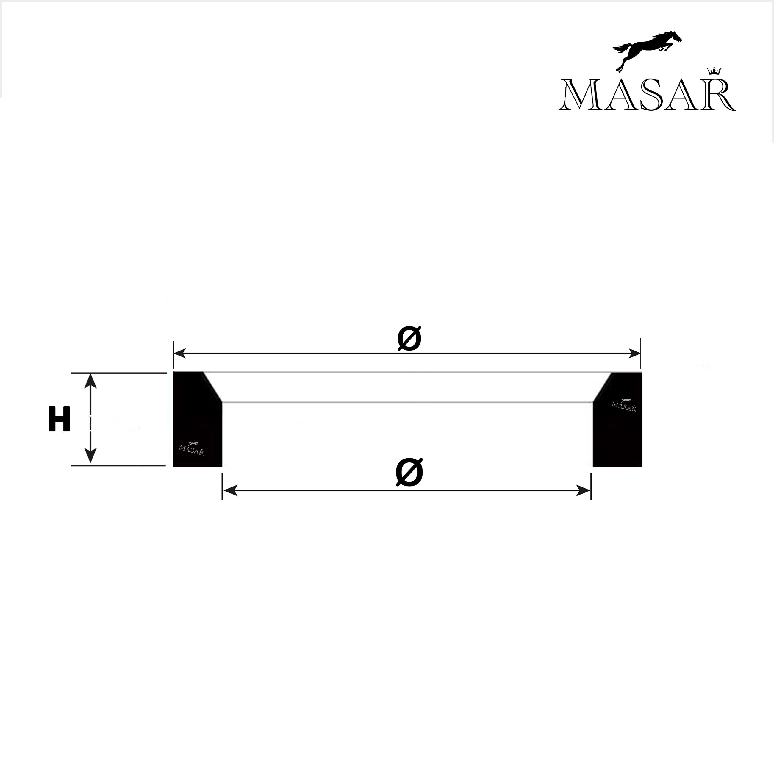 Special Gasket Watch Glass 1.3mm to 1.5mm thick – Ø 16.8 to Ø 50.0mm - Thickness 0.40mm – H 1.25mm 1 Pcs