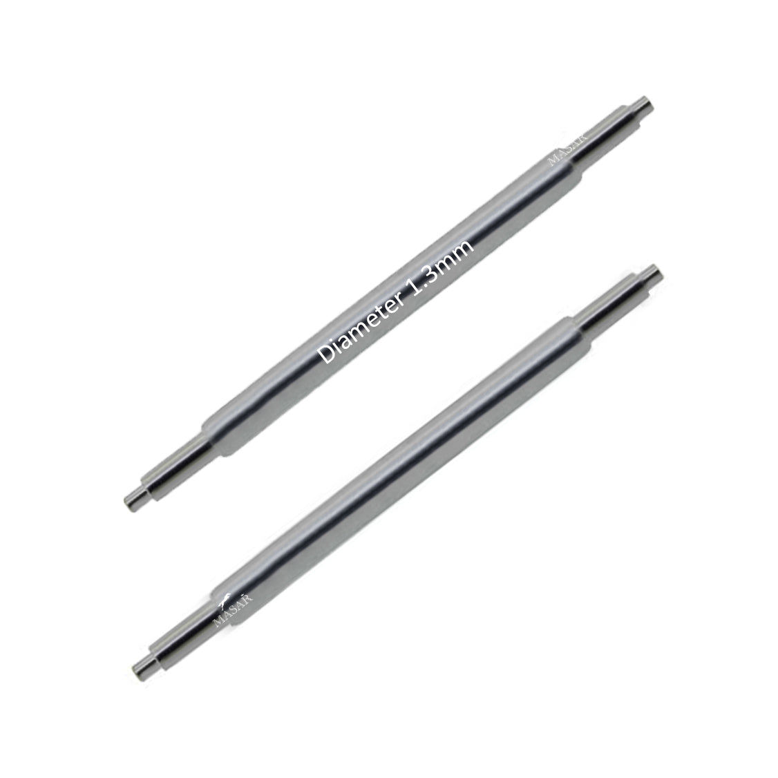 10mm to 23mm UDS Ø 1.3mm - Spring bars for watch strap - Stainless steel - Universal - 0.7mm - 2 pcs