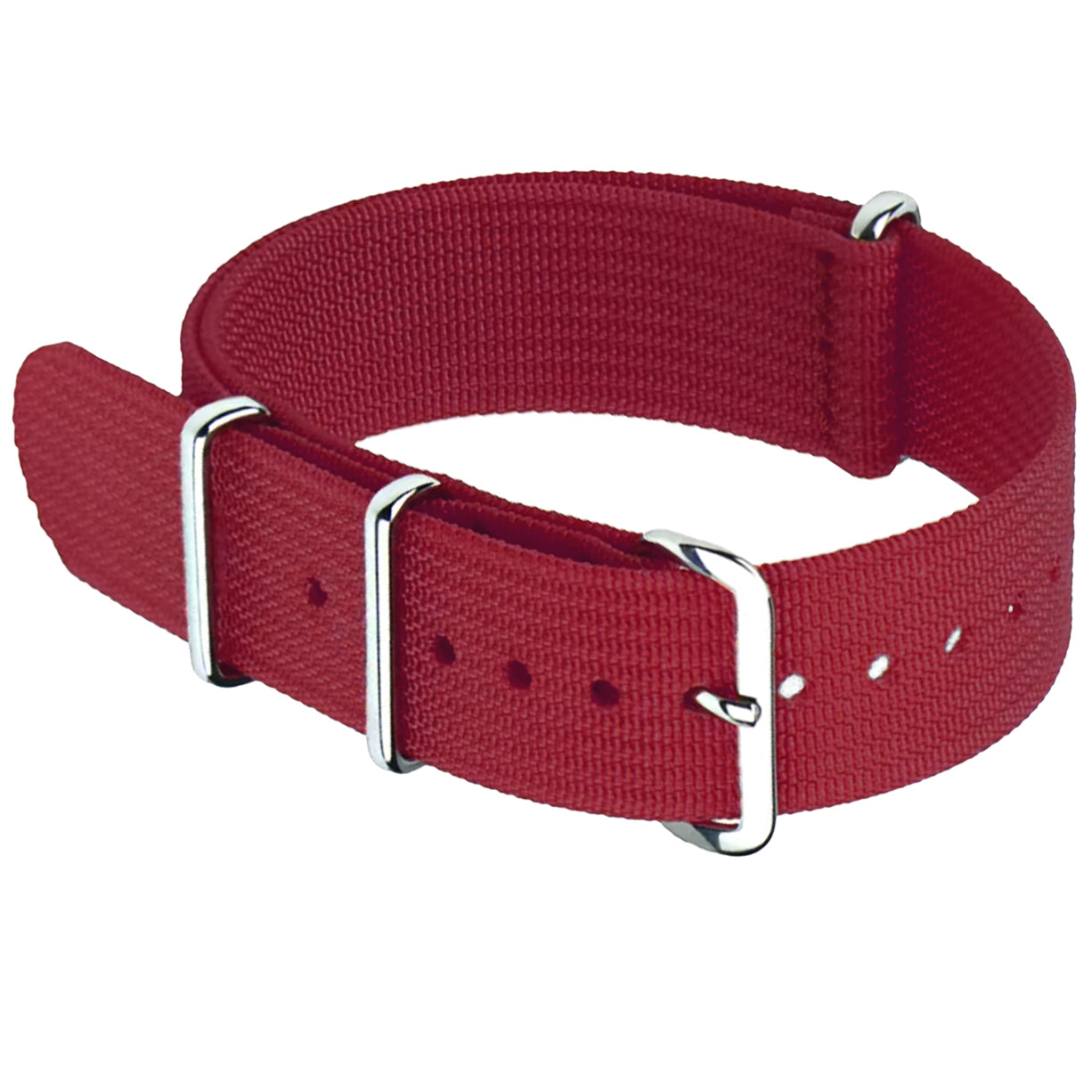 Purple Red G10 Hybrid Nylon Fabric &amp; Silicone Nato Strap - 20mm 22mm