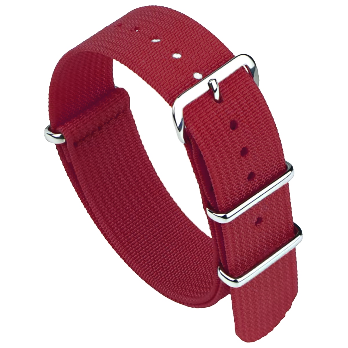 Purple Red G10 Hybrid Nylon Fabric &amp; Silicone Nato Strap - 20mm 22mm