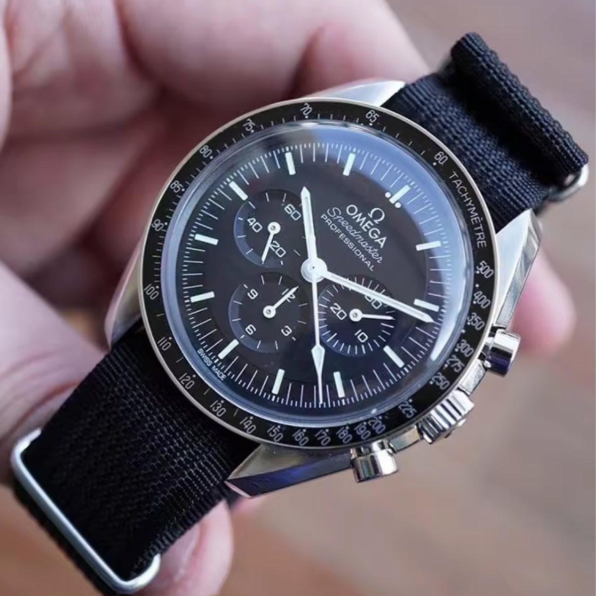 Armeegrünes G10-Hybrid-Nylon- und Silikongewebe-Nato-Armband – 18 mm, 19 mm, 20 mm, 22 mm, 24 mm
