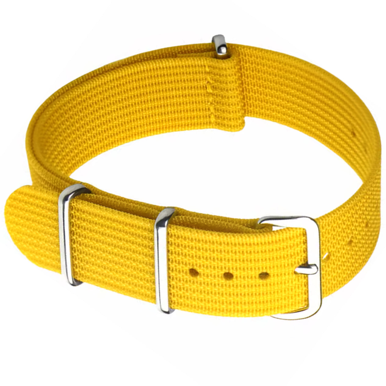 Yellow Nato Strap G10 Hybrid Nylon Fabric &amp; Silicone