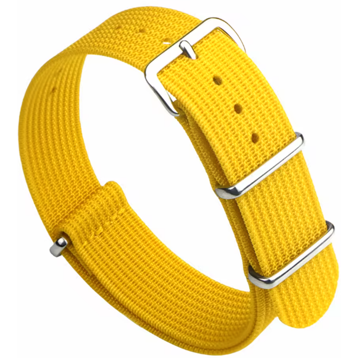 Yellow Nato Strap G10 Hybrid Nylon Fabric &amp; Silicone