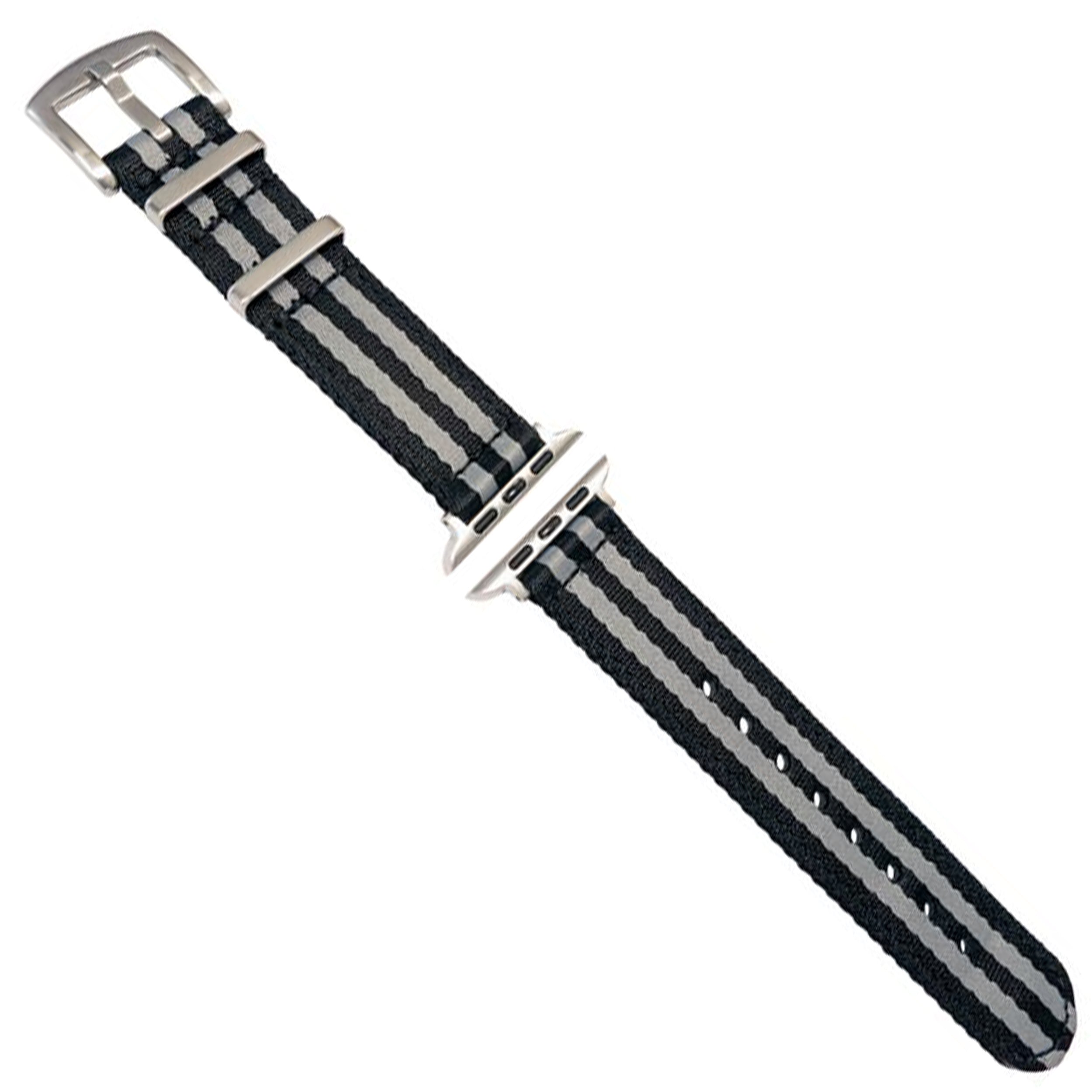 3 Color - Nato 2 pieces - Watch Strap - Compatible with Apple Watch - James Bond 007 - Nylon