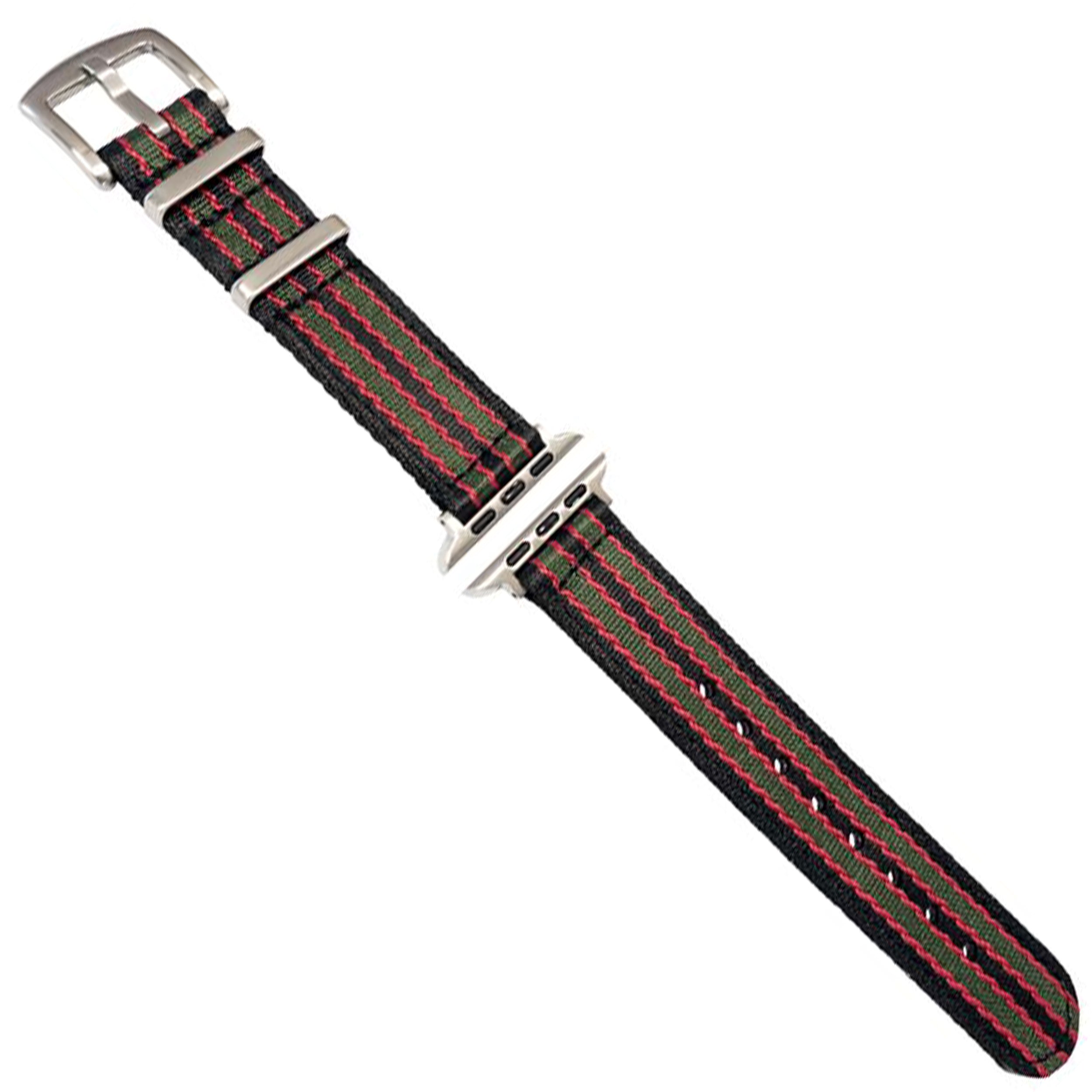 3 Color - Nato 2 pieces - Watch Strap - Compatible with Apple Watch - James Bond 007 - Nylon