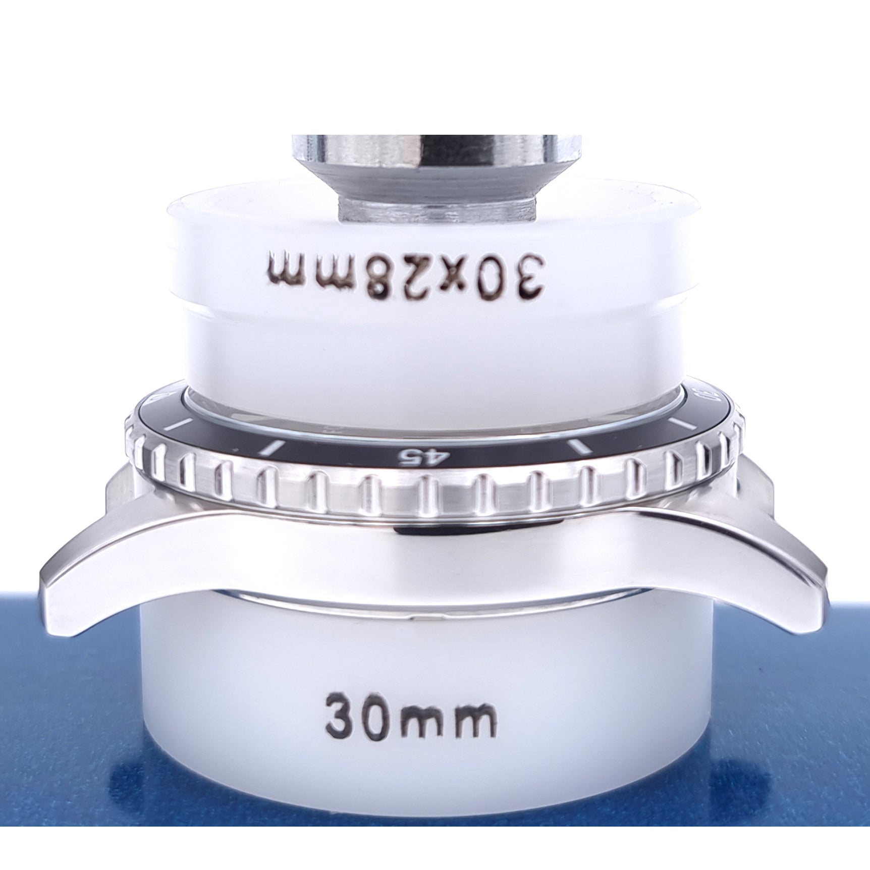 Uhrglas-Montagepresse - 14 Nylonmatrizen - 18 mm bis 36 mm 