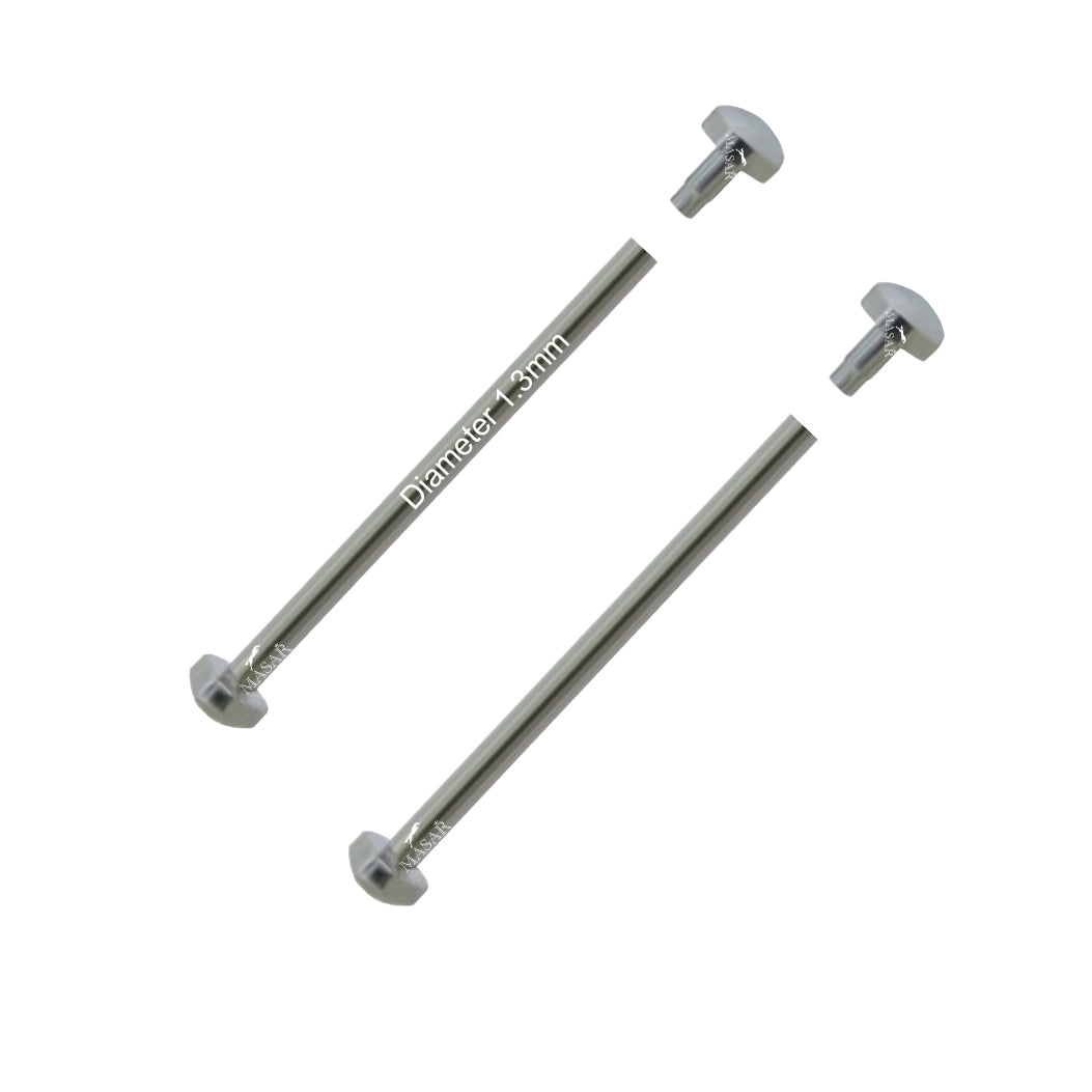 Rivet Bars - 10mm to 28mm Ø 1.3mm - Head H Ø 2.5mm - Watch Strap Fastener - 2 Pcs
