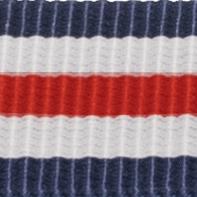 NATO Nylon Blau / Weiß / Rot / Canterbury / Roségold Schnalle - Uhrenarmband