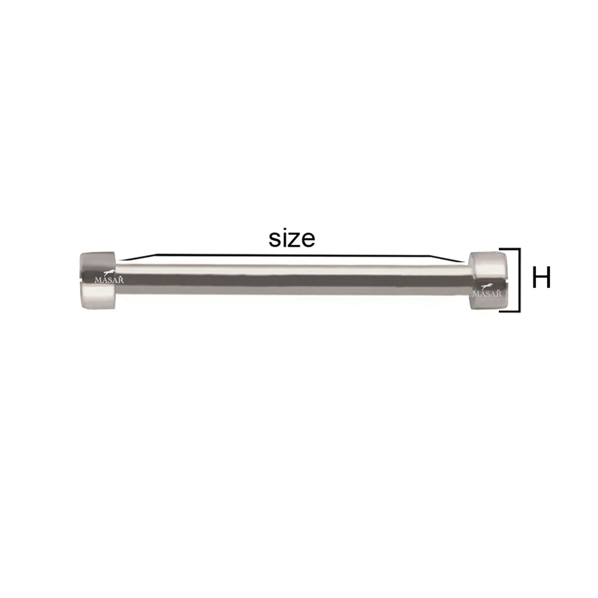 Screw Bars - Diameter 1.8mm, Head H Ø 3.0mm - Watch Strap Fastener - Black - 2 Pcs