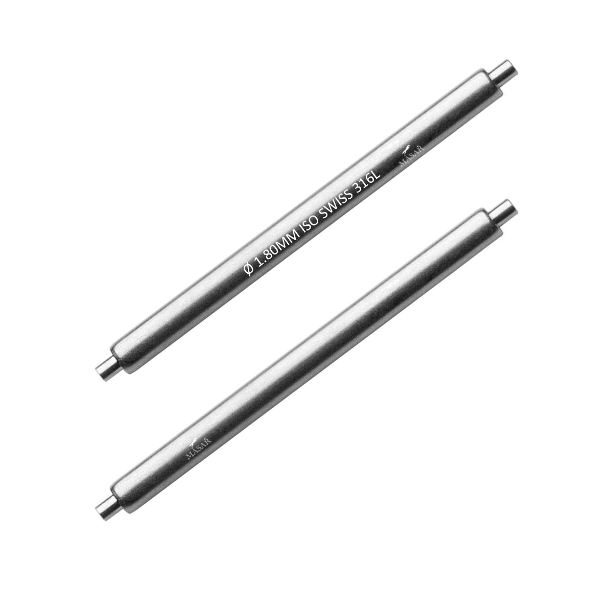 5mm to 33mm XSS Ø 1.8mm - Spring bars for watch strap - 316L stainless steel - 0.8mm - Swiss Made - 2 pcs