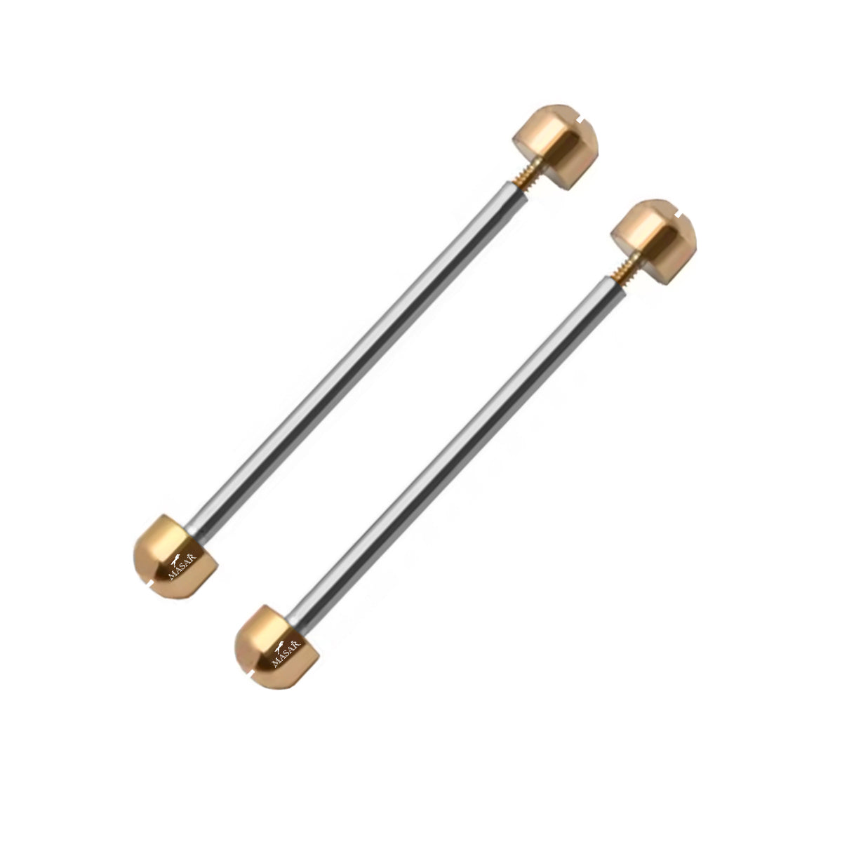 Screw Bars - Diameter 1.2mm, Head H Ø 3.7mm - Watch Strap Fastener - Gold - 2 Pcs
