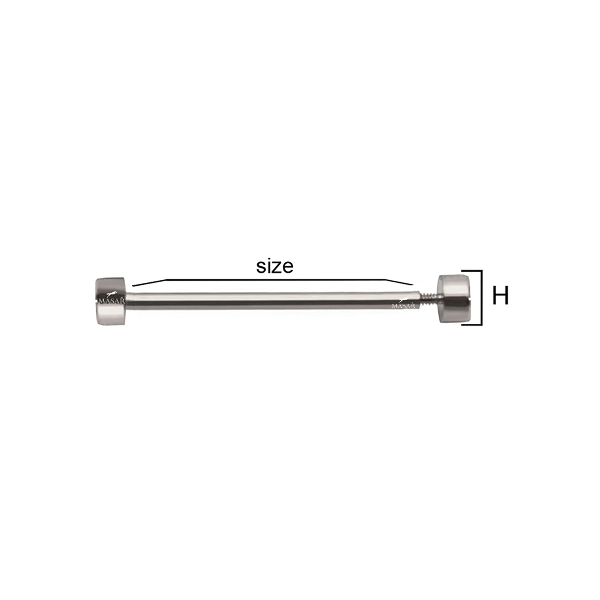 Screw Bars - Diameter 1.5mm, Flat Head H Ø 3.5mm - Watch Strap Fastener - Silver - 2 Pcs